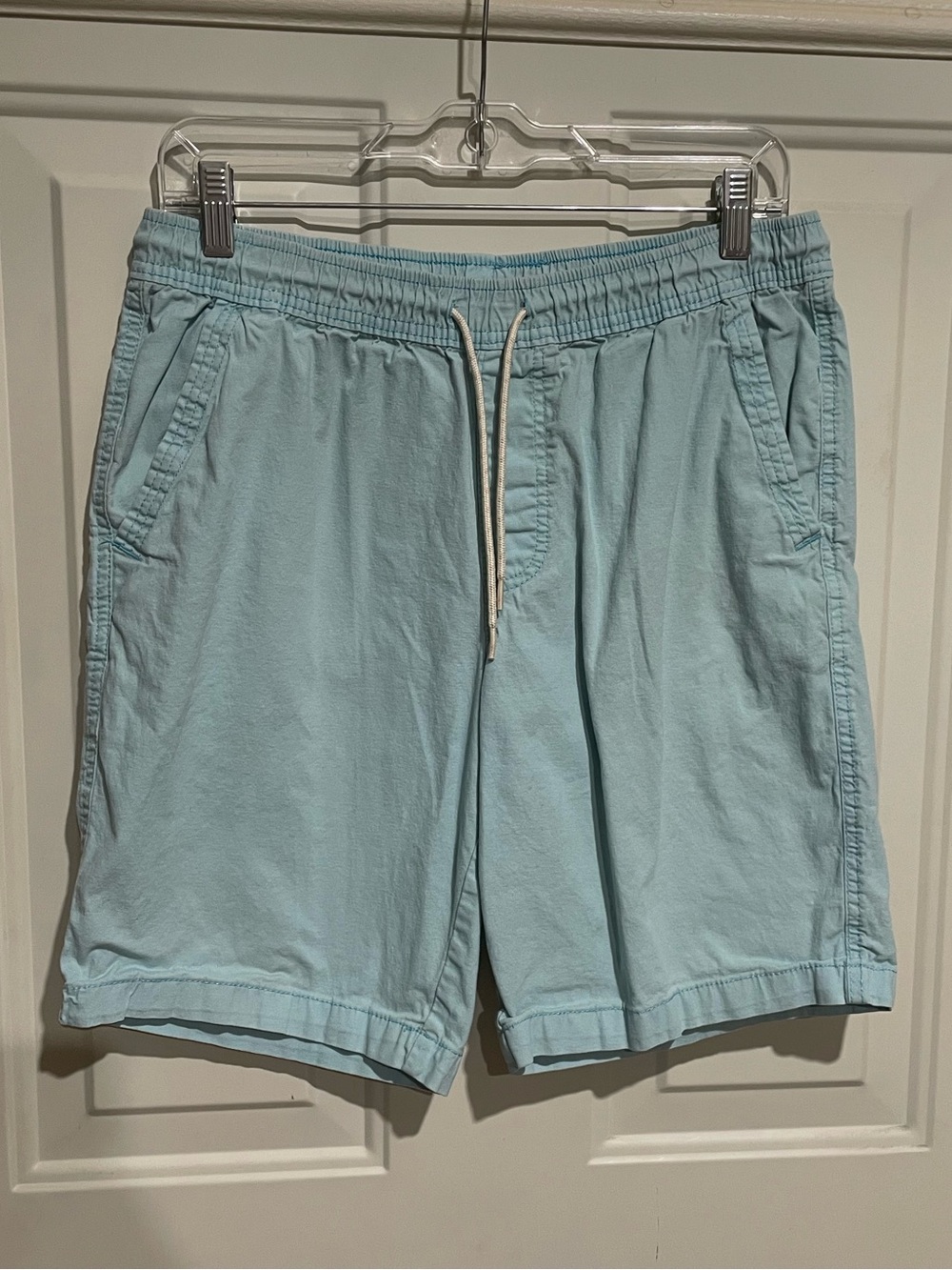 George Light Blue Elastic Waist Drawstring Shorts
